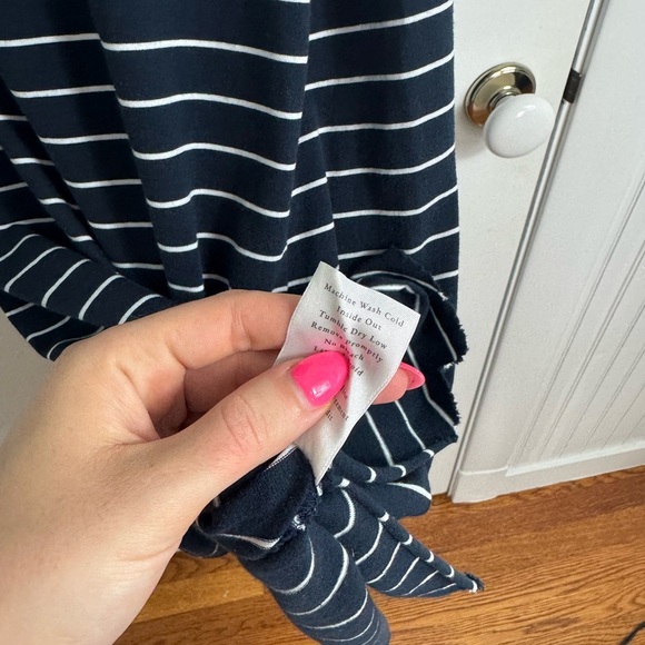 Frank & Eileen Easy Side Slit Tank Dress Blue and White Striped Size XS - Picture 10 of 12